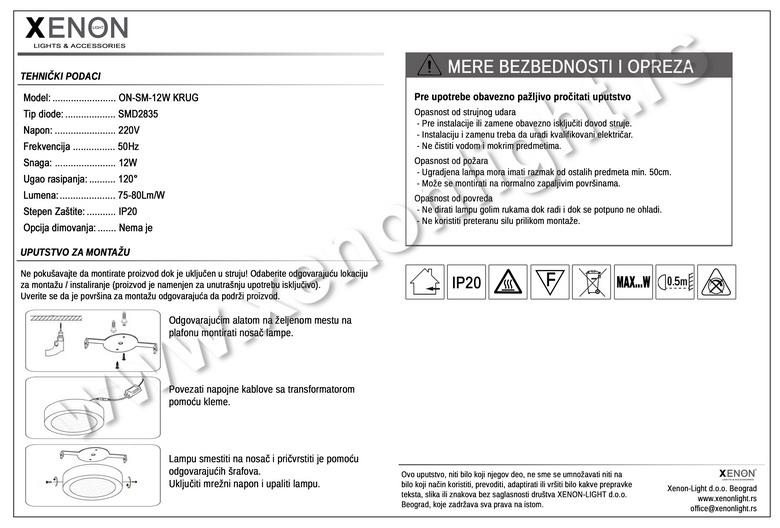 Led Panel-ON-SM-12W KRUG