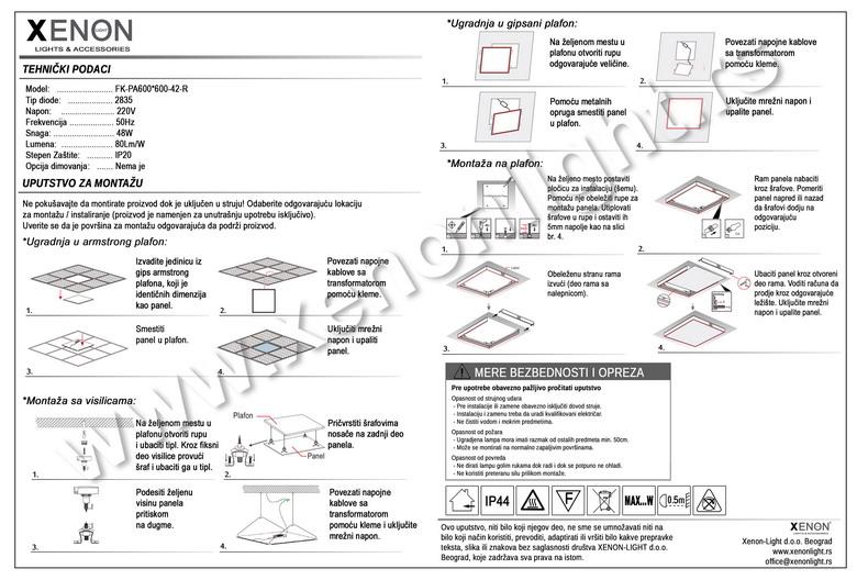 Led Panel-FK-PA600*600-42-R 