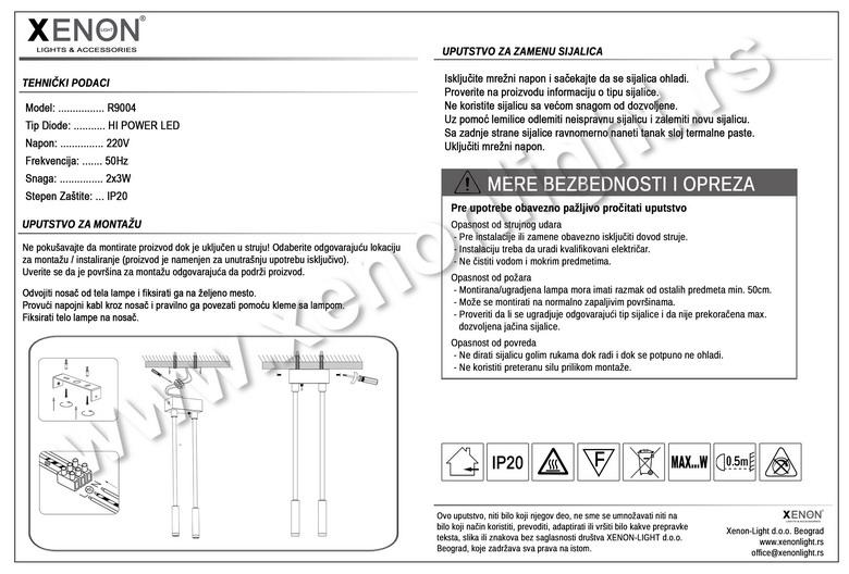 Moderna rasveta R9004 MBK