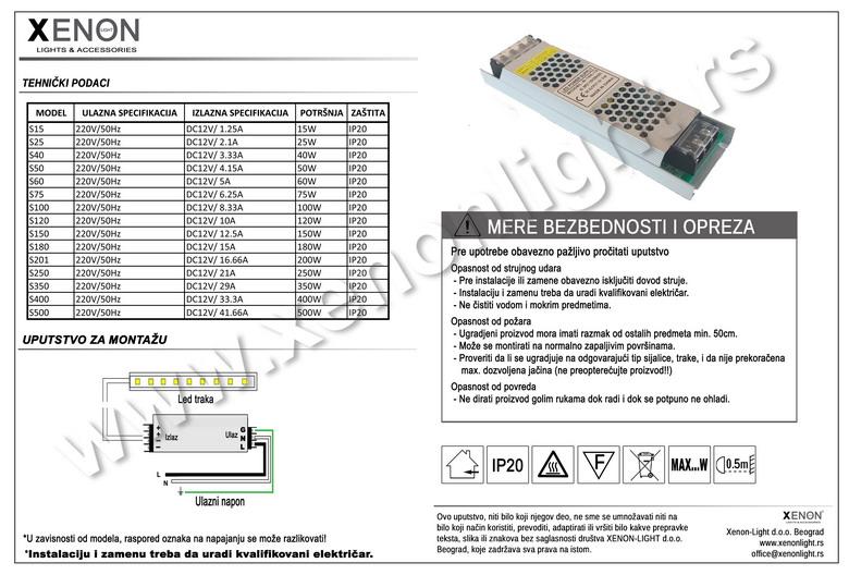 Led Napajanje S60 SLIM