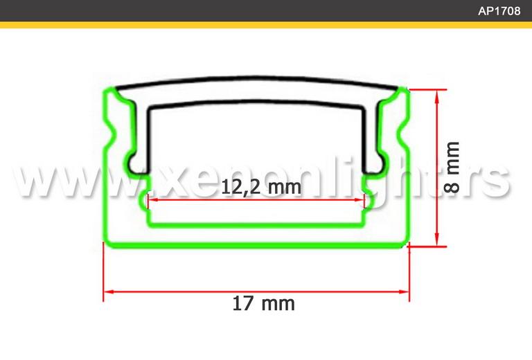 Aluminijumski led profil-nadgradni-AP1708