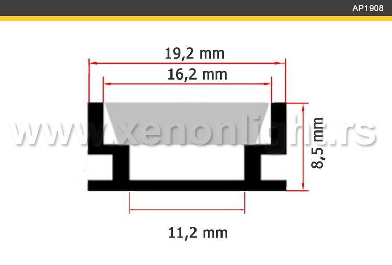 Aluminijumski led profil-nadgradni-AP1908