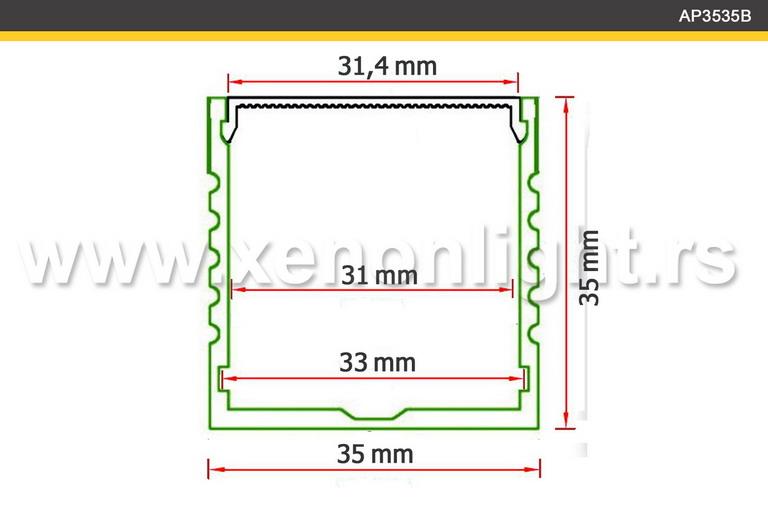 Aluminijumski led profil-nadgradni-22