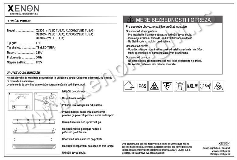 Vodonepropusna XL 3003  1x LED