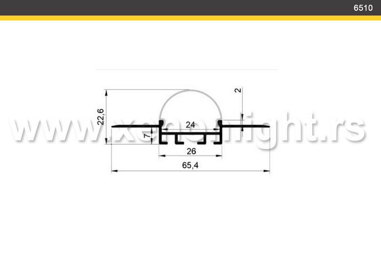 Aluminijumski led profil-Q-6510