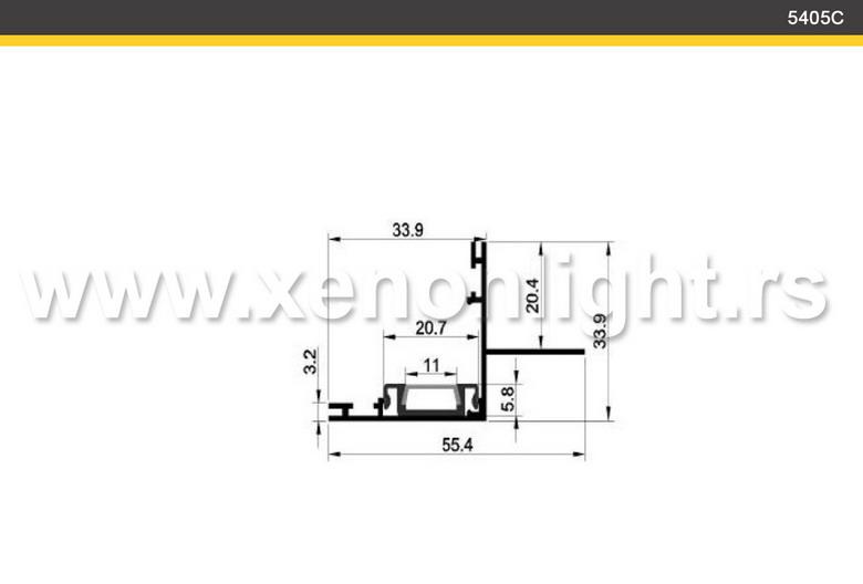 Aluminijumski led profil-Q-5405C