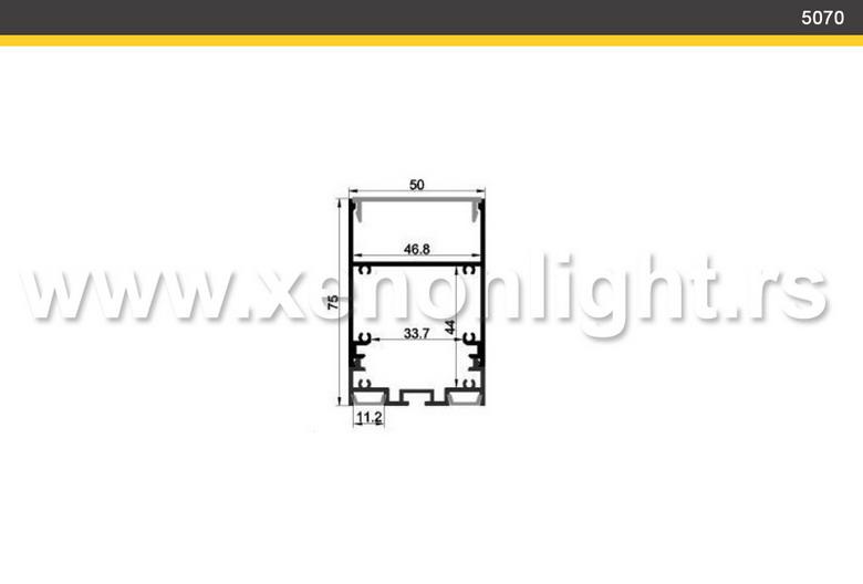 Aluminijumski led profil-Q-5070