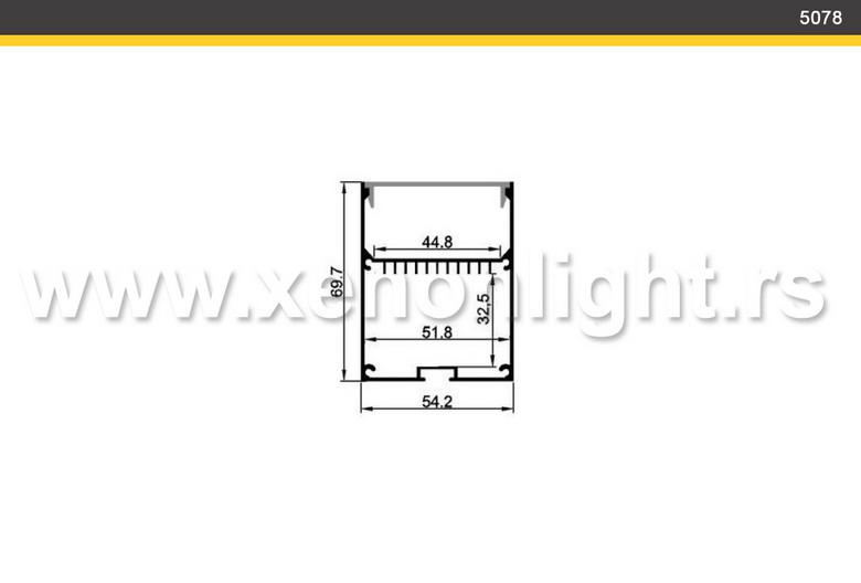 Aluminijumski led profil-Q-5078