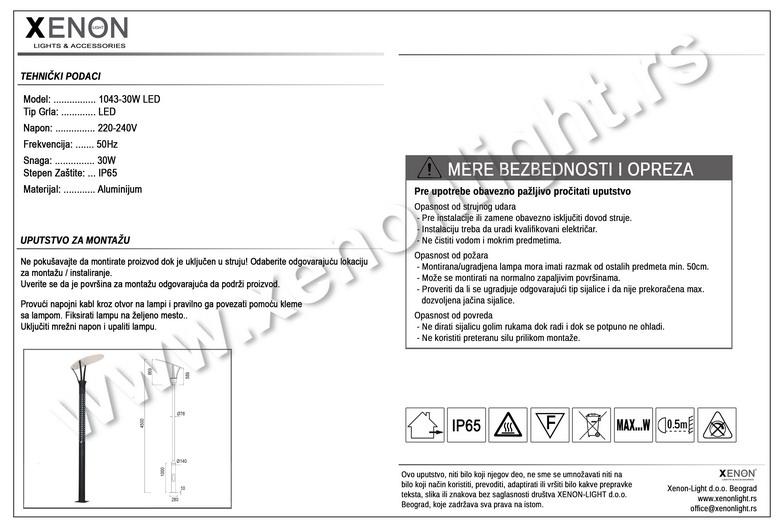 Baštenska-1043-30W LED