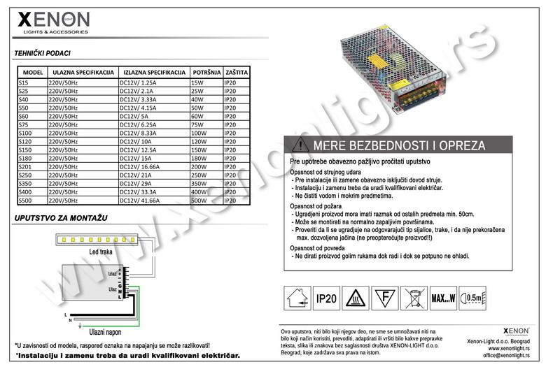 Led Napajanje S60