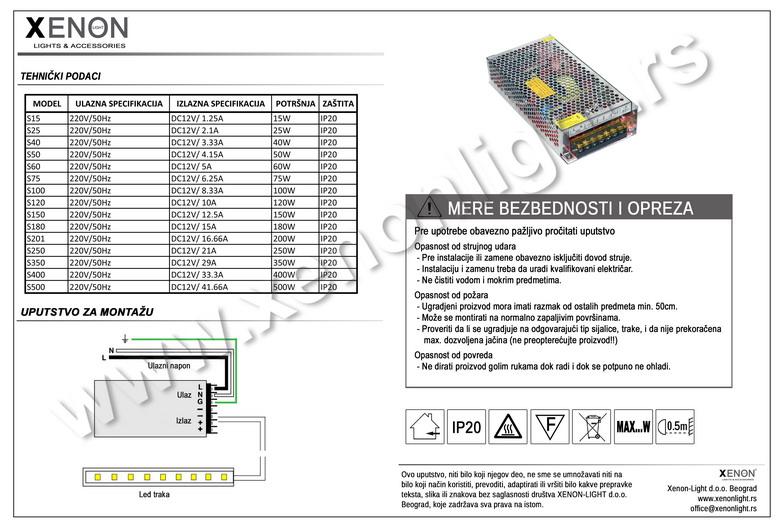 Led Napajanje S150