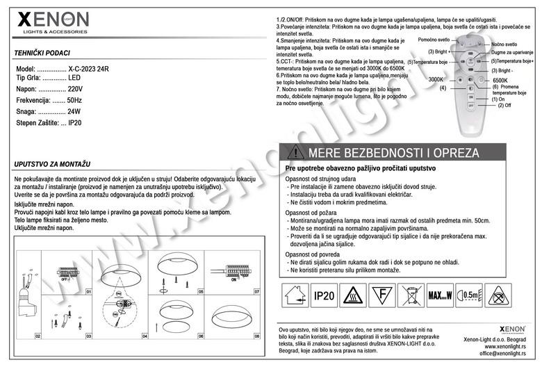 Led Plafonjera X-C-2023 24R