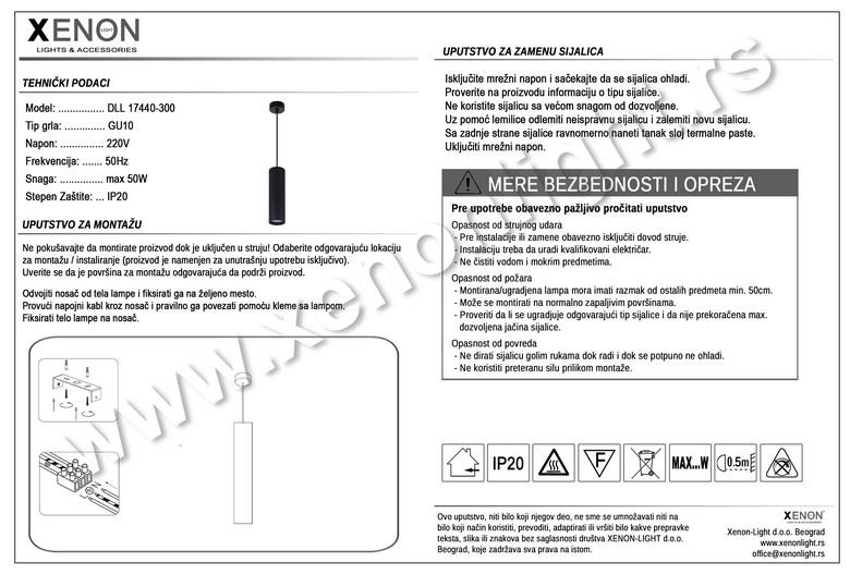 SVETILJKA DLL-17440-300 VISECA