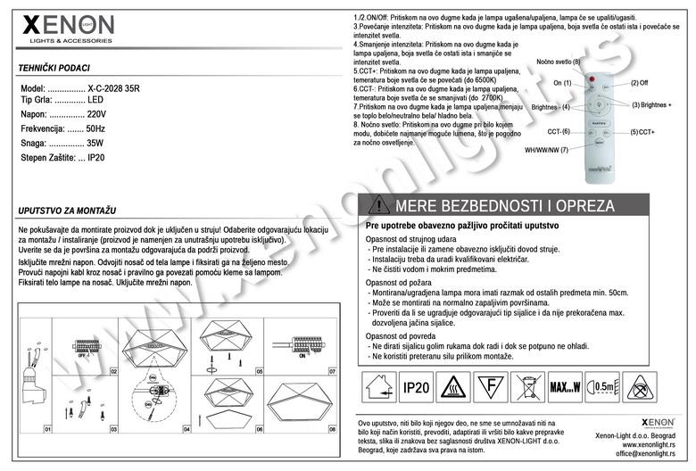 Led Plafonjera-X-C-2028 35R