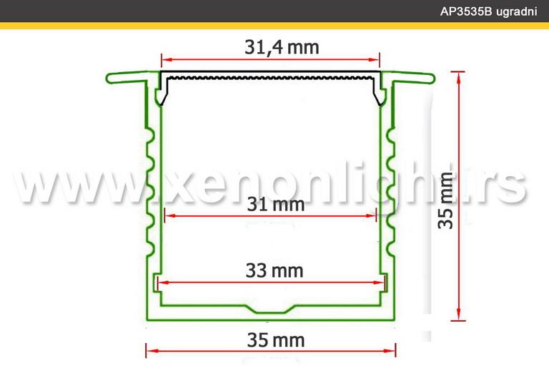 Aluminijumski led profil-ugradni-23