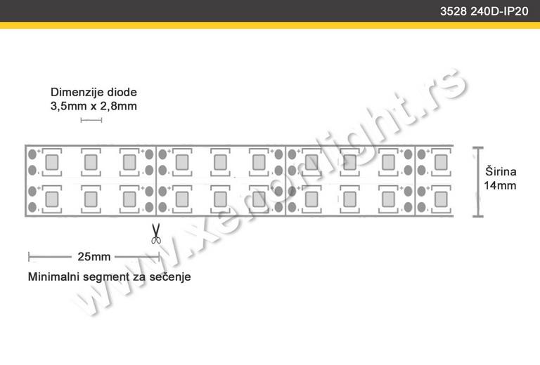 Led traka-3528 240D-IP20