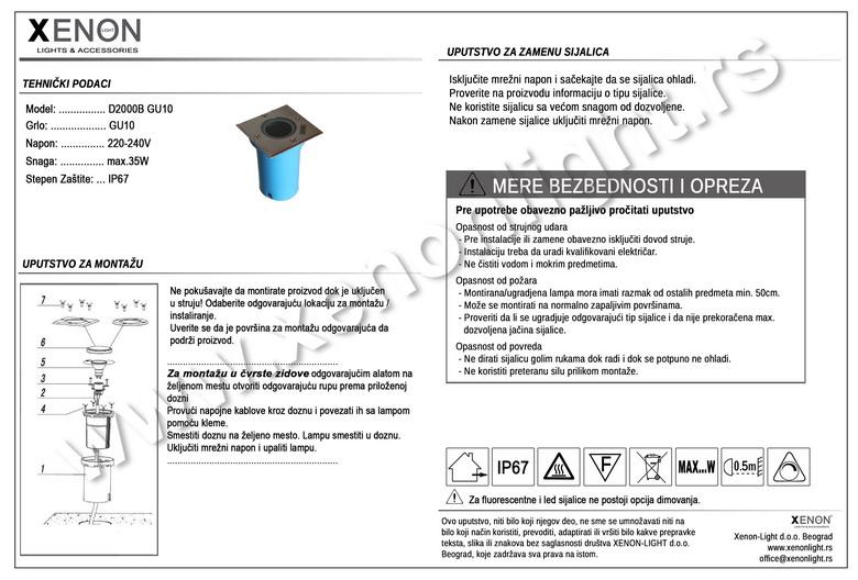 Ugradna-D2000B-GU10