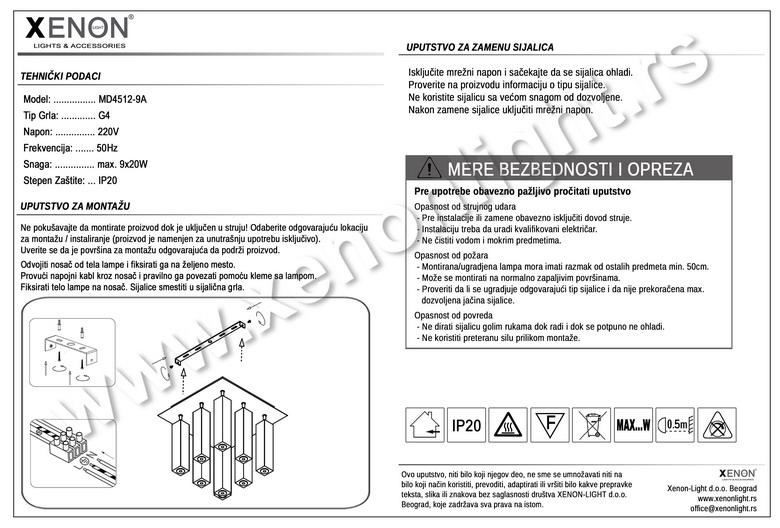 Plafonska lampa-4512-9AA