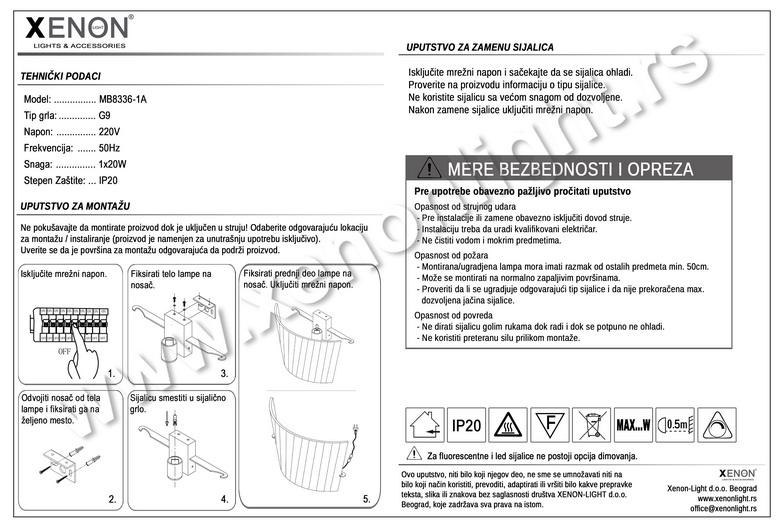 Zidna lampa-MB8336-1A