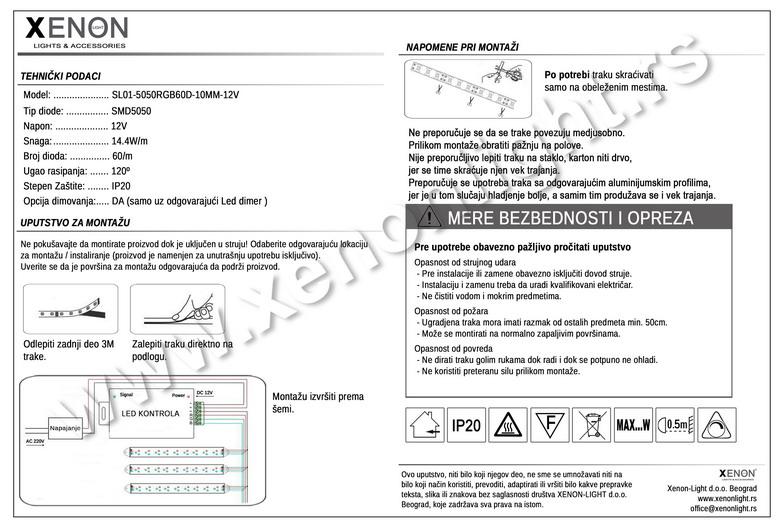 Led traka-5050RGB60D-IP20