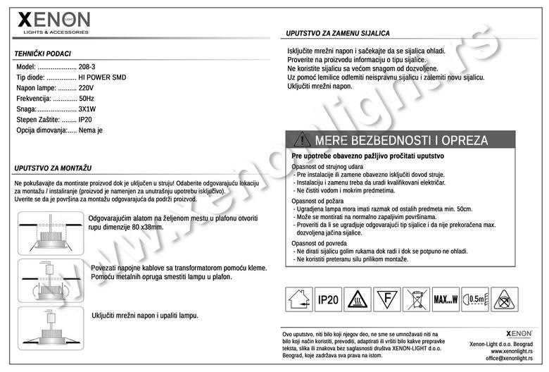 Led rozetna-208-3