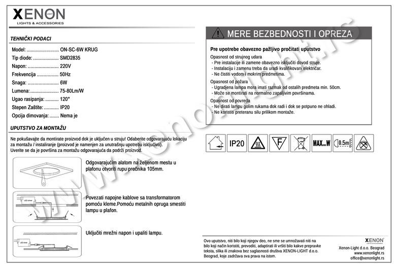 Led Panel-ON-SC-6W KRUG